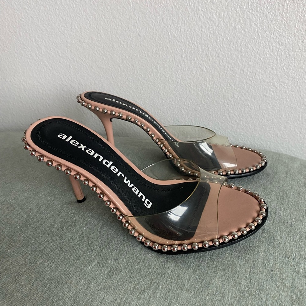 Alexander Wang Nova Mule Slides 95mm Sand Stone Size 37 - Picture 7 of 7